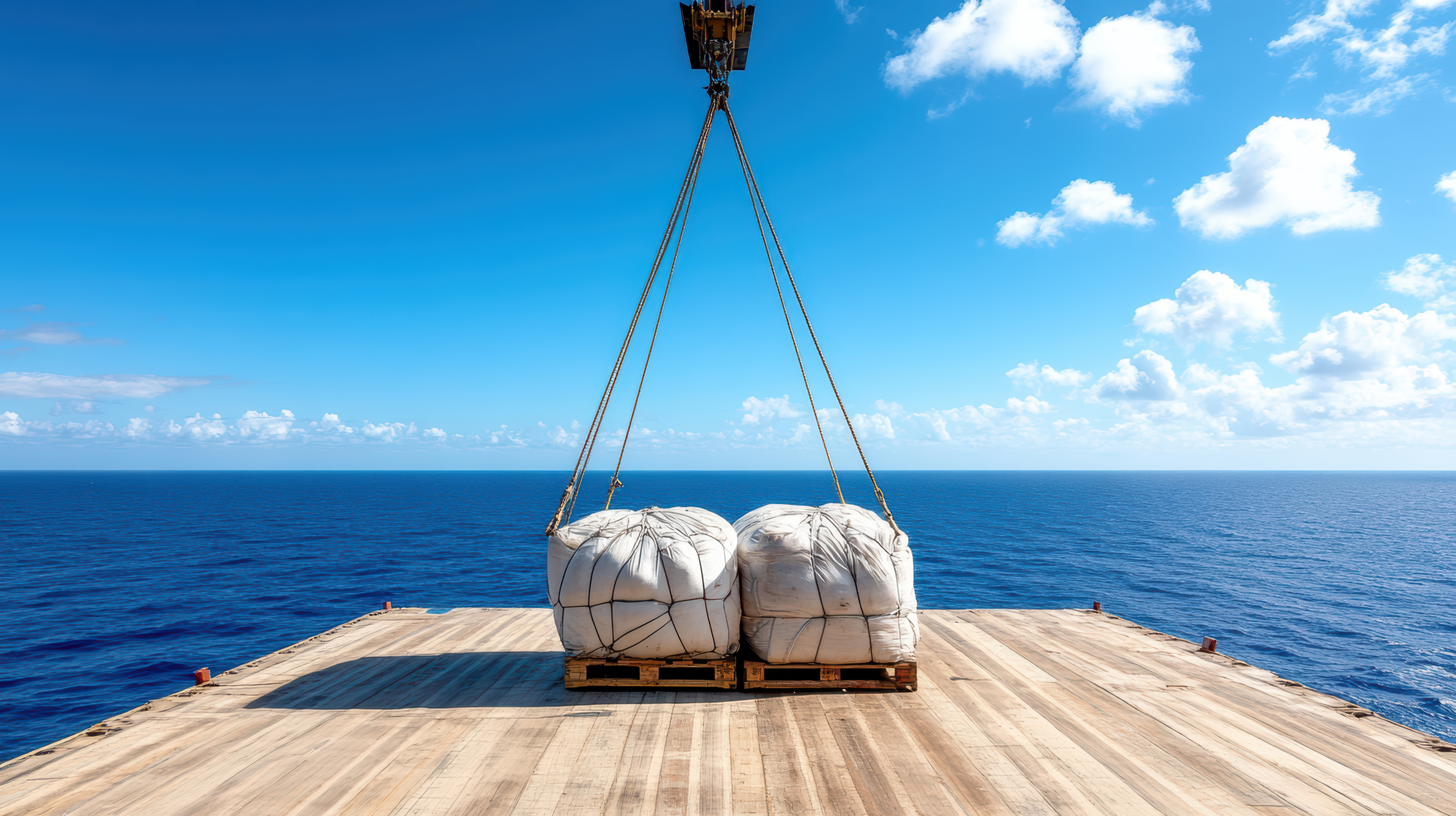 Heavy-lift crane operations at a cargo dock